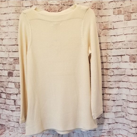 DANA BUCHMAN BNWT Cable Long Sleeve Sweater LARGE - Picture 6 of 8